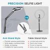 imageInnoGear 10quot 2in1 Overhead Selfie Ring Light with Stand Camera Holder Phone Mount for Desk Floor Remote Canvas Lamp Light for Phone YouTube Live Stream Cooking Video Recording Vlog Zoom LargeMedium