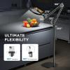 imageInnoGear 10quot 2in1 Overhead Selfie Ring Light with Stand Camera Holder Phone Mount for Desk Floor Remote Canvas Lamp Light for Phone YouTube Live Stream Cooking Video Recording Vlog Zoom LargeLarge