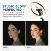 imageInnoGear 10quot 2in1 Overhead Selfie Ring Light with Stand Camera Holder Phone Mount for Desk Floor Remote Canvas Lamp Light for Phone YouTube Live Stream Cooking Video Recording Vlog Zoom LargeLarge