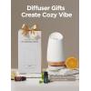 imageInnoGear 150ml Ceramic Oil Diffuser Handcrafted Stone Essential Oil Diffuser Aromatherapy Diffusers Ultrasonic Cool Mist Humidifier Vaporizor with 2 Mist Modes for Room Home White Twist Ceramic1