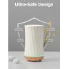 imageInnoGear 150ml Ceramic Oil Diffuser Handcrafted Stone Essential Oil Diffuser Aromatherapy Diffusers Ultrasonic Cool Mist Humidifier Vaporizor with 2 Mist Modes for Room Home White Twist Ceramic1
