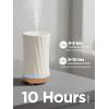imageInnoGear 150ml Ceramic Oil Diffuser Handcrafted Stone Essential Oil Diffuser Aromatherapy Diffusers Ultrasonic Cool Mist Humidifier Vaporizor with 2 Mist Modes for Room Home White Twist Ceramic1