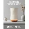 imageInnoGear 150ml Ceramic Oil Diffuser Handcrafted Stone Essential Oil Diffuser Aromatherapy Diffusers Ultrasonic Cool Mist Humidifier Vaporizor with 2 Mist Modes for Room Home White Twist Ceramic1