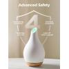 imageInnoGear 150ml Ceramic Oil Diffuser Handcrafted Stone Essential Oil Diffuser Aromatherapy Diffusers Ultrasonic Cool Mist Humidifier Vaporizor with 2 Mist Modes for Room Home White Twist Ceramic1
