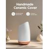 imageInnoGear 150ml Ceramic Oil Diffuser Handcrafted Stone Essential Oil Diffuser Aromatherapy Diffusers Ultrasonic Cool Mist Humidifier Vaporizor with 2 Mist Modes for Room Home White Twist Ceramic1