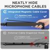 imageInnoGear 2025 Upgraded Microphone Boom Arm Magnetic Cable Management Low Profile Mic Stand 360 Rotatable Desk Mount for Fifine AM8 K669B Blue Yeti HyperX QuadCast SoloCast AT2020 Black