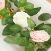 imageInnoGear 50pcs Artificial Green Leaves Bulk Rose Leaves Artificial Greenery Fake Rose Flower Leaves for Decoration DIY Wedding Bouquets Centerpieces Bridal Shower Party Valentines Day Christmas Xmas