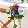 imageInnoGear 50pcs Artificial Green Leaves Bulk Rose Leaves Artificial Greenery Fake Rose Flower Leaves for Decoration DIY Wedding Bouquets Centerpieces Bridal Shower Party Valentines Day Christmas Xmas
