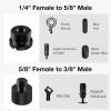 imageInnoGear 8 Pieces Mic Stand Adapter 58 Female to 38 Male 38 Female to 58 Male 58 Female to 14 Male 14 Female to 58 Male Screw Thread Adapter for Microphone Stand Boom Arm Camera Tripod