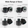 imageInnoGear 8 Pieces Mic Stand Adapter 58 Female to 38 Male 38 Female to 58 Male 58 Female to 14 Male 14 Female to 58 Male Screw Thread Adapter for Microphone Stand Boom Arm Camera Tripod