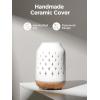 imageInnoGear Aromatherapy Diffuser 150ml Ceramic Diffuser Ultrasonic Humidifier Cool Mist Essential Oil Diffusers for Home Air Diffuser with 2 Mist Modes Waterless Auto Off WhiteWhite