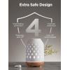 imageInnoGear Aromatherapy Diffuser 150ml Ceramic Diffuser Ultrasonic Humidifier Cool Mist Essential Oil Diffusers for Home Air Diffuser with 2 Mist Modes Waterless Auto Off WhiteWhite