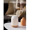 imageInnoGear Aromatherapy Diffuser 150ml Ceramic Diffuser Ultrasonic Humidifier Cool Mist Essential Oil Diffusers for Home Air Diffuser with 2 Mist Modes Waterless Auto Off WhiteWhite