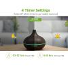 imageInnoGear Aromatherapy Diffuser ampamp 10 Essential Oils Set 400ml Diffuser Ultrasonic Diffuser Cool Mist Humidifier with 4 Timers 7 Colors Light Waterless Auto Off for Large Room Office Dark Wood GrainDark Wood Grain