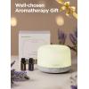 imageInnoGear Aromatherapy Diffuser ampamp 10 Essential Oils Set 500ml Essential Oil Diffuser with Remote Control Ultrasonic Cool Mist Scent Humidifier Vaporizer AutoOff Timer for Room Office Home YellowWhite