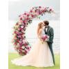imageInnoGear Artificial Flowers 50 Pcs Dark Red Foam Fake Roses Bulk with Stems for Decoration Celebration DIY Wedding Bouquets Centerpieces Bridal Shower Party Christmas TreeFuchsia
