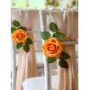 imageInnoGear Artificial Flowers 50 Pcs Dark Red Foam Fake Roses Bulk with Stems for Decoration Celebration DIY Wedding Bouquets Centerpieces Bridal Shower Party Christmas TreeOrange