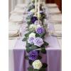 imageInnoGear Artificial Flowers 50 Pcs Dark Red Foam Fake Roses Bulk with Stems for Decoration Celebration DIY Wedding Bouquets Centerpieces Bridal Shower Party Christmas TreeShades of Purple