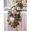 imageInnoGear Artificial Flowers 50 Pcs Dark Red Foam Fake Roses Bulk with Stems for Decoration Celebration DIY Wedding Bouquets Centerpieces Bridal Shower Party Christmas TreeDusty Pink