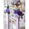 imageInnoGear Artificial Flowers 50 Pcs Dark Red Foam Fake Roses Bulk with Stems for Decoration Celebration DIY Wedding Bouquets Centerpieces Bridal Shower Party Christmas TreeShades of Purple