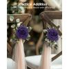 imageInnoGear Artificial Flowers 50 Pcs Dark Red Foam Fake Roses Bulk with Stems for Decoration Celebration DIY Wedding Bouquets Centerpieces Bridal Shower Party Christmas TreeDusty Purple