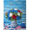 imageInnoGear Artificial Flowers 50 Pcs Dark Red Foam Fake Roses Bulk with Stems for Decoration Celebration DIY Wedding Bouquets Centerpieces Bridal Shower Party Christmas TreeRoyal Blue