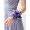 imageInnoGear Artificial Flowers 50 Pcs Dark Red Foam Fake Roses Bulk with Stems for Decoration Celebration DIY Wedding Bouquets Centerpieces Bridal Shower Party Christmas TreeShades of Purple