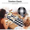 imageInnoGear Classic Table Runner 14 x 108 inch Buffalo Check Table Runners Polyester Cotton Black and White Plaid for Indoor Outdoor Parties Farmhouse Thanksgiving Christmas ampamp Gathering 2 Pack