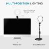 imageInnoGear Desk Ring Light with Stand 60 LED 10W Overhead Portable Selfie Light Video Conference Lighting with Clip Camera Light for Monitor Laptop Computer Zoom Call Live Streaming Video RecordingF601