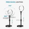 imageInnoGear Desk Ring Light with Stand 60 LED 10W Overhead Portable Selfie Light Video Conference Lighting with Clip Camera Light for Monitor Laptop Computer Zoom Call Live Streaming Video RecordingF601