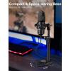 imageInnoGear Desktop Microphone Stand Mic Stand Desk Table with Weighted Base Shock Mount Mic Clip 38quot to 58quot Adapter Adjustable Height for Hyper X QuadCast Fifine K669B AT2020 Shure SM58 PGA48