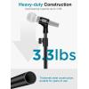 imageInnoGear Desktop Microphone Stand Upgraded Adjustable Table Mic Stand with Mic Clip and 58quot Male to 38quot Female Screw for Blue Yeti Snowball Spark ampamp Other Microphone