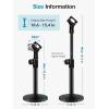 imageInnoGear Desktop Microphone Stand Upgraded Adjustable Table Mic Stand with Mic Clip and 58quot Male to 38quot Female Screw for Blue Yeti Snowball Spark ampamp Other Microphone