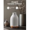 imageInnoGear Essential Oil Diffuser 150ml Ceramic Stone Diffuser Handcrafted Aromatherapy Diffusers Ultrasonic Cool Mist Humidifier Vaporizor with 2 Mist Modes Waterless Auto Off for Room Office WhiteWhite