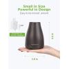 imageInnoGear Essential Oil Diffuser Premium 5in1 Diffusers for Home Scent Aromatherapy Diffuser Air Desk Humidifier for Bedroom Large Room Office 7 Color LED 2 Mist Mode Waterless Auto Off Basic WhiteBrown