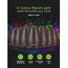imageInnoGear Essential Oil Diffuser Premium 5in1 Diffusers for Home Scent Aromatherapy Diffuser Air Desk Humidifier for Bedroom Large Room Office 7 Color LED 2 Mist Mode Waterless Auto Off Basic WhiteBrown