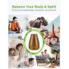 imageInnoGear Essential Oil Diffuser Premium 5in1 Diffusers for Home Scent Aromatherapy Diffuser Air Desk Humidifier for Bedroom Large Room Office 7 Color LED 2 Mist Mode Waterless Auto Off Basic WhiteBronze