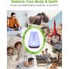 imageInnoGear Essential Oil Diffuser Premium 5in1 Diffusers for Home Scent Aromatherapy Diffuser Air Desk Humidifier for Bedroom Large Room Office 7 Color LED 2 Mist Mode Waterless Auto Off Basic WhiteBrown Base