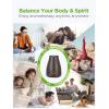 imageInnoGear Essential Oil Diffuser Premium 5in1 Diffusers for Home Scent Aromatherapy Diffuser Air Desk Humidifier for Bedroom Large Room Office 7 Color LED 2 Mist Mode Waterless Auto Off Basic WhiteBrown