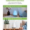 imageInnoGear Essential Oil Diffuser Premium 5in1 Diffusers for Home Scent Aromatherapy Diffuser Air Desk Humidifier for Bedroom Large Room Office 7 Color LED 2 Mist Mode Waterless Auto Off Basic WhiteBrown Base