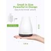 imageInnoGear Essential Oil Diffuser Premium 5in1 Diffusers for Home Scent Aromatherapy Diffuser Air Desk Humidifier for Bedroom Large Room Office 7 Color LED 2 Mist Mode Waterless Auto Off Basic WhiteBrown Base