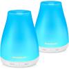imageInnoGear Essential Oil Diffuser Premium 5in1 Diffusers for Home Scent Aromatherapy Diffuser Air Desk Humidifier for Bedroom Large Room Office 7 Color LED 2 Mist Mode Waterless Auto Off Basic WhiteBasic White