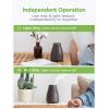 imageInnoGear Essential Oil Diffuser Premium 5in1 Diffusers for Home Scent Aromatherapy Diffuser Air Desk Humidifier for Bedroom Large Room Office 7 Color LED 2 Mist Mode Waterless Auto Off Basic WhiteBrown