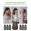 imageInnoGear Essential Oil Diffuser with Oils 100ml Aromatherapy Diffuser with 6 Essential Oils Set Aroma Cool Mist Humidifier Gift Set Dark Wood GrainDark Wood Grain