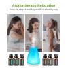 imageInnoGear Essential Oil Diffuser with Oils 100ml Aromatherapy Diffuser with 6 Essential Oils Set Aroma Cool Mist Humidifier Gift Set Dark Wood GrainWhite