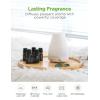 imageInnoGear Essential Oil Diffuser with Oils 100ml Aromatherapy Diffuser with 6 Essential Oils Set Aroma Cool Mist Humidifier Gift Set Dark Wood GrainWhite