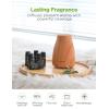 imageInnoGear Essential Oil Diffuser with Oils 100ml Aromatherapy Diffuser with 6 Essential Oils Set Aroma Cool Mist Humidifier Gift Set Dark Wood GrainYellow Wood Grain