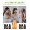 imageInnoGear Essential Oil Diffuser with Oils 100ml Aromatherapy Diffuser with 6 Essential Oils Set Aroma Cool Mist Humidifier Gift Set Dark Wood GrainYellow Wood Grain