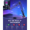 imageInnoGear Gaming USB Microphone Noise Cancellation Condenser Mic with Mute Gain RGB Indicator Boom Arm Stand for Streaming Podcast Twitch YouTube Discord PC Computer PS4 PS5 Mac WhiteBlack