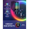 imageInnoGear Gaming USB Microphone Noise Cancellation Condenser Mic with Mute Gain RGB Indicator Boom Arm Stand for Streaming Podcast Twitch YouTube Discord PC Computer PS4 PS5 Mac WhiteBlack